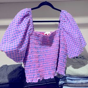 Gingham smocked top from ShopBop 💘